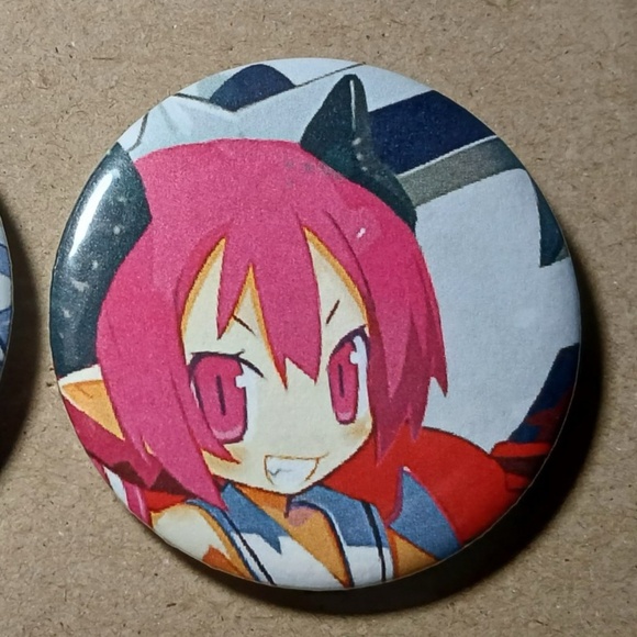 Mao & Raspberyl Disgaea Video Game Button Pins/Badges - Picture 5 of 5